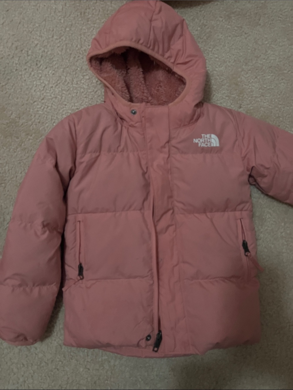 The North Face Girls Rose Hooded Puffer Jacket